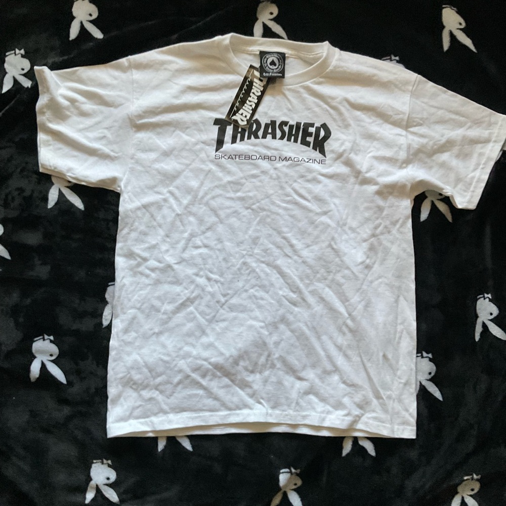 Thrasher White Men's T-Shirt
